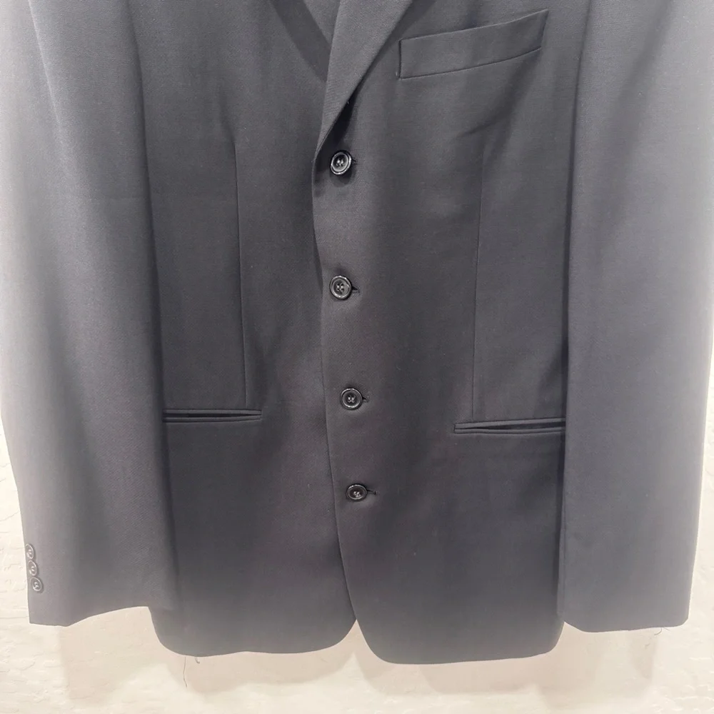 Vintage Givenchy Monsieur Black Wool Blazer Sport Coat Dark Academia 40L
